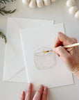 Warm + cozy paintable notecard