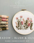 Hand Embroidery Kit - Meadow in Blush & Olive
