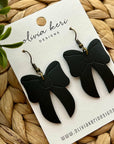 Bow Earrings - Black