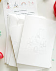 Fairytale paintable watercolor notecard set