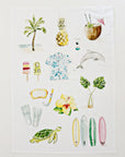 Tropical tea towel