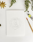 Wreaths paintable watercolor notecard set
