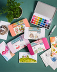 Italian Fields watercolor painting kit