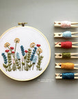 Beginner Embroidery KIT - Bright Summer Meadow