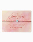 Evil Eye Beaded Bracelet, Red Coral