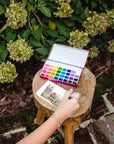 Winter Village watercolor painting kit