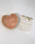 Pottery Dish Bowl - Heart Small Red