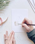 Christmas cheer paintable watercolor notecard set