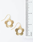 Brushed Gold Small Flower Earrings