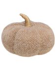 Medium Tan Fuzzy Fall Fabric Pumpkin