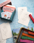Paintable Watercolor Card Deck - Summer Flowers