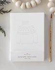Warm + cozy paintable notecard