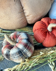 Small Sienna Plaid Pumpkin