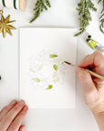 Wreaths paintable watercolor notecard set
