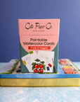 Paintable Watercolor Card Deck - Fruits and Veggies
