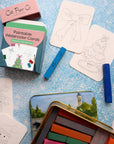 Paintable Watercolor Card Deck - Colorful Christmas