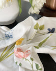 Garden flowers cotton flour sack tea towel