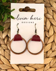 Wood Hoops - Dark Red