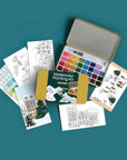 Winter Village watercolor painting kit