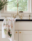 Classic christmas cotton tea towel