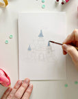 Fairytale paintable watercolor notecard set