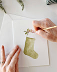 Classic christmas paintable notecard