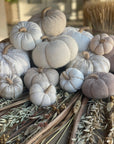 Medium Tan Fuzzy Fall Fabric Pumpkin