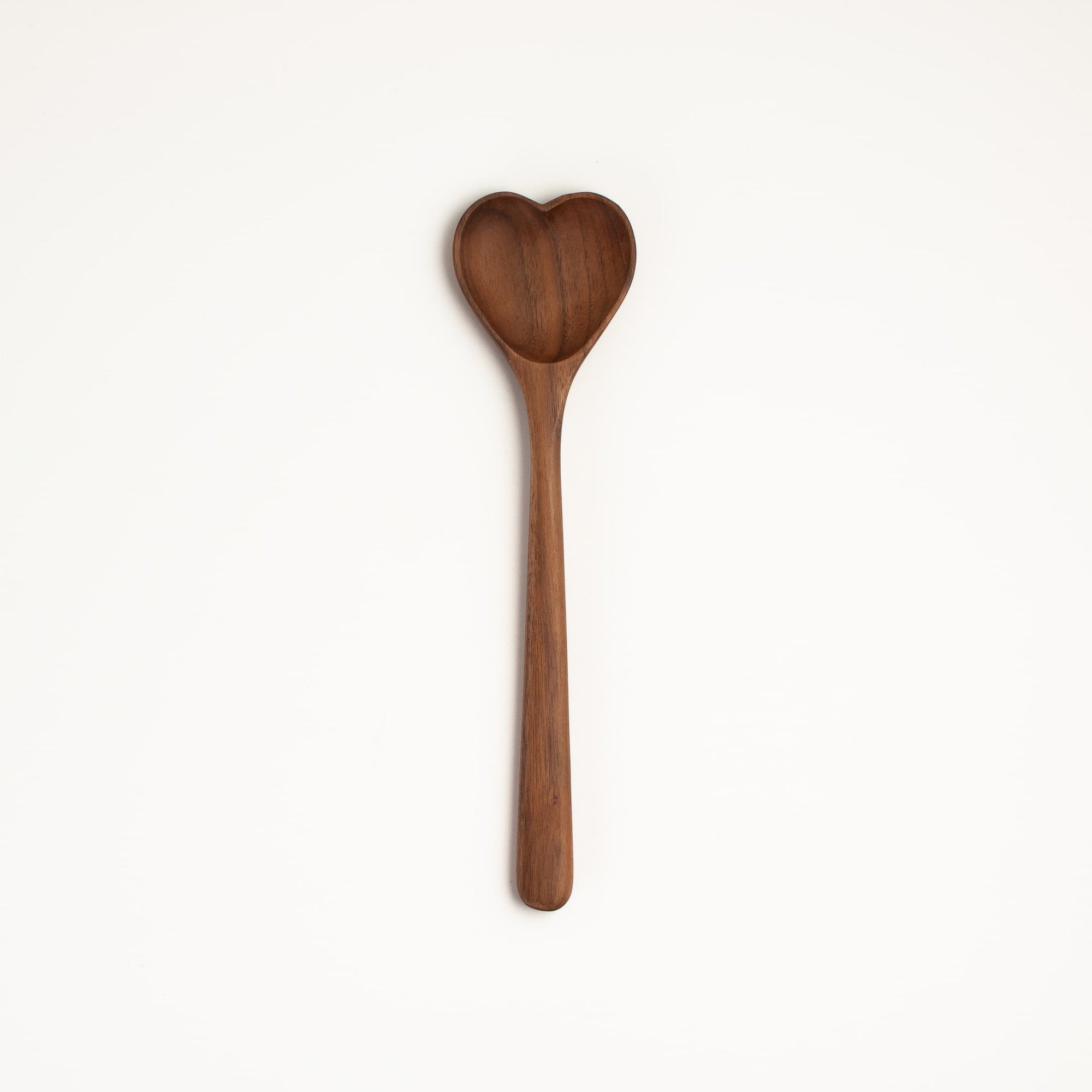 9.5" Walnut Heart Spoon - Handmade Serving Utensils