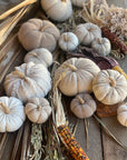 Medium Tan Diamond Fall Fabric Pumpkin