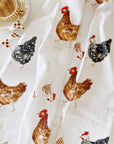 Chickens tea towel