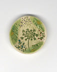 Pottery Dish Bowl - Pressed Flowers