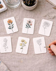 Paintable Watercolor Card Deck - Summer Flowers