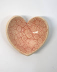 Pottery Dish Bowl - Heart Small Red