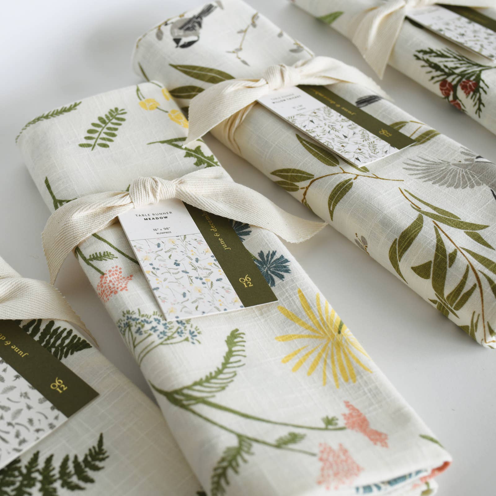 June &amp; December Organic Table Runner Willow Thicket