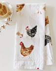 Chickens tea towel