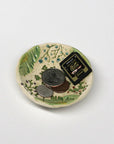 Pottery Dish Bowl - Pressed Flowers