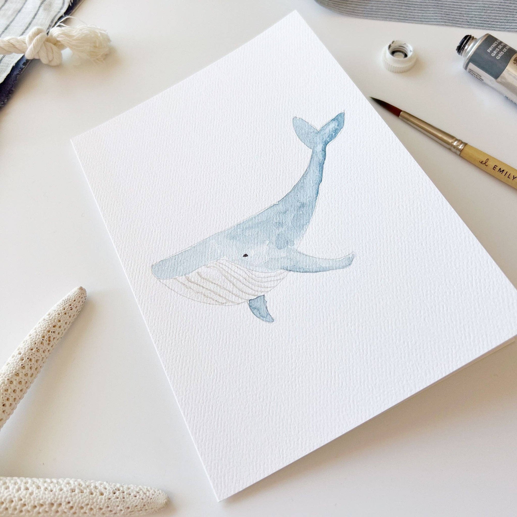 Seaside paintable notecard