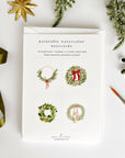 Wreaths paintable watercolor notecard set