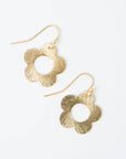 Brushed Gold Small Flower Earrings