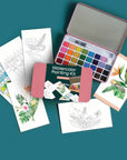 Tropical Florals watercolor painting kit