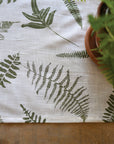June & December Organic Table Runner Fronds and Ferns