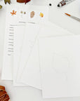 Fall leaves paintable notecards