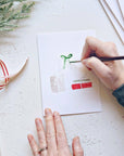 Christmas cheer paintable watercolor notecard set