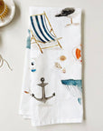 Seaside tea towel