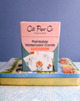Paintable Watercolor Card Deck - Summer Flowers