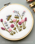 Hand Embroidery Kit  - Jardín in Mauve