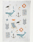 Seaside tea towel