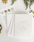 Wreaths paintable watercolor notecard set