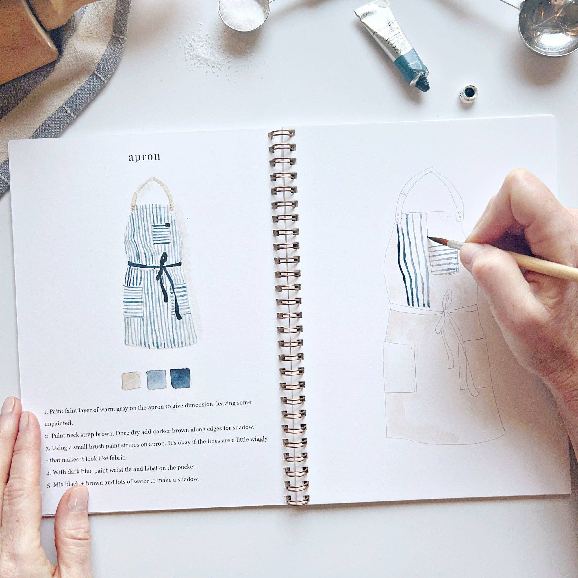 Emily Lex Baking watercolor workbook