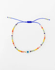 Evil Eye Beaded Bracelet, Rainbow